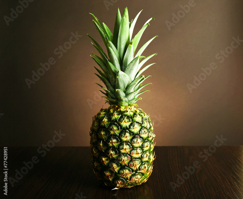 Pineapple on dark background