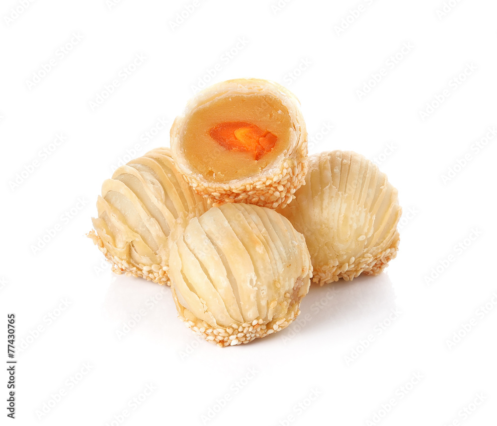 Chinese Pastry dessert festival China isolated on white backgrou