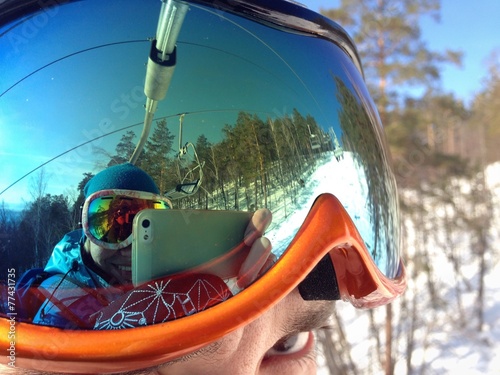 goggles selfie
