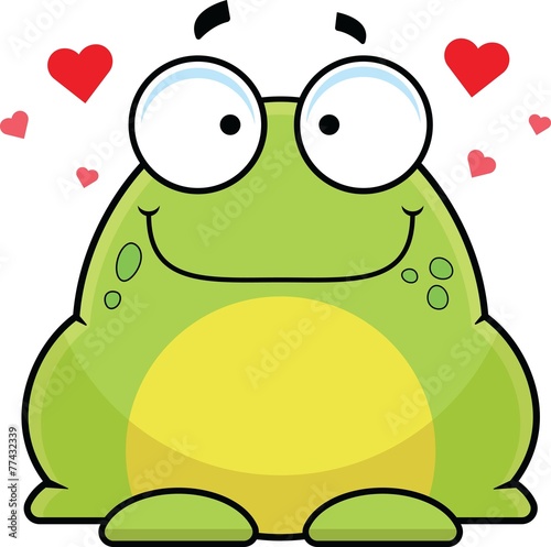 Cartoon Frog In Love