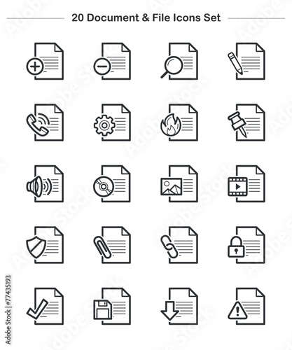Line icon - Document & File icons set, Bold