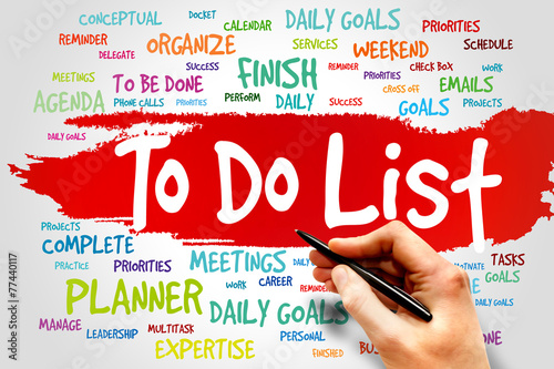 Bilde på lerret TO DO LIST word cloud, business concept