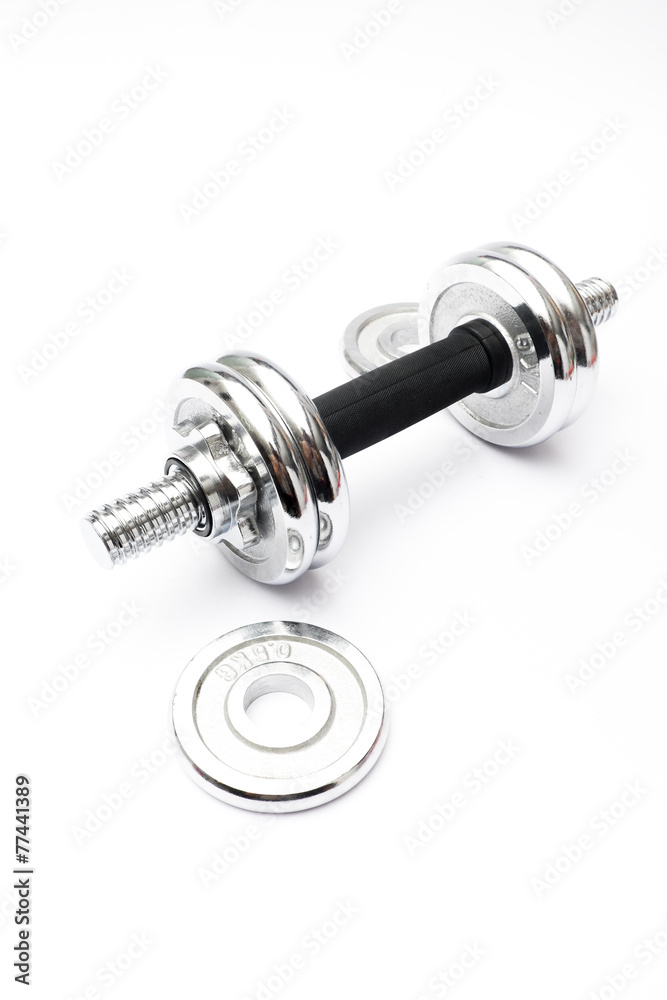 dumb-bell for sport on white background