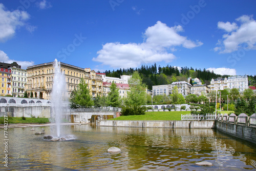 fountain, spa Marianske lazne, Czech republic