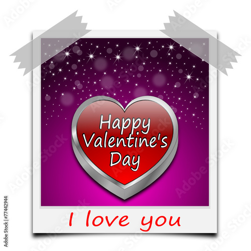 Happy Valentine's Day auf Polaroid