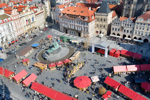 Prague Easter market, Old Town Square, Prague, Czech republic photo