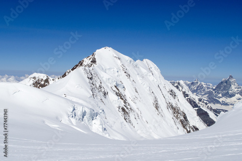 Mountain on blue sky