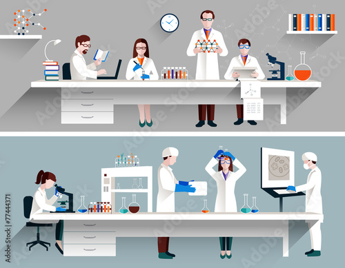 Scientists In Lab Concept