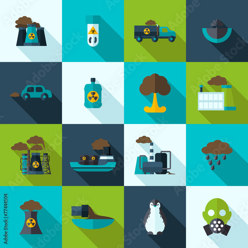 Pollution Icons Set