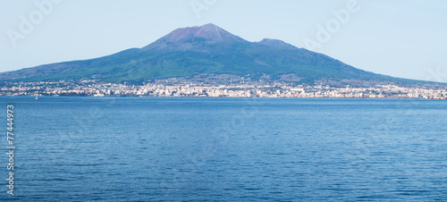View of Naples from Sea With Vesuvious photo