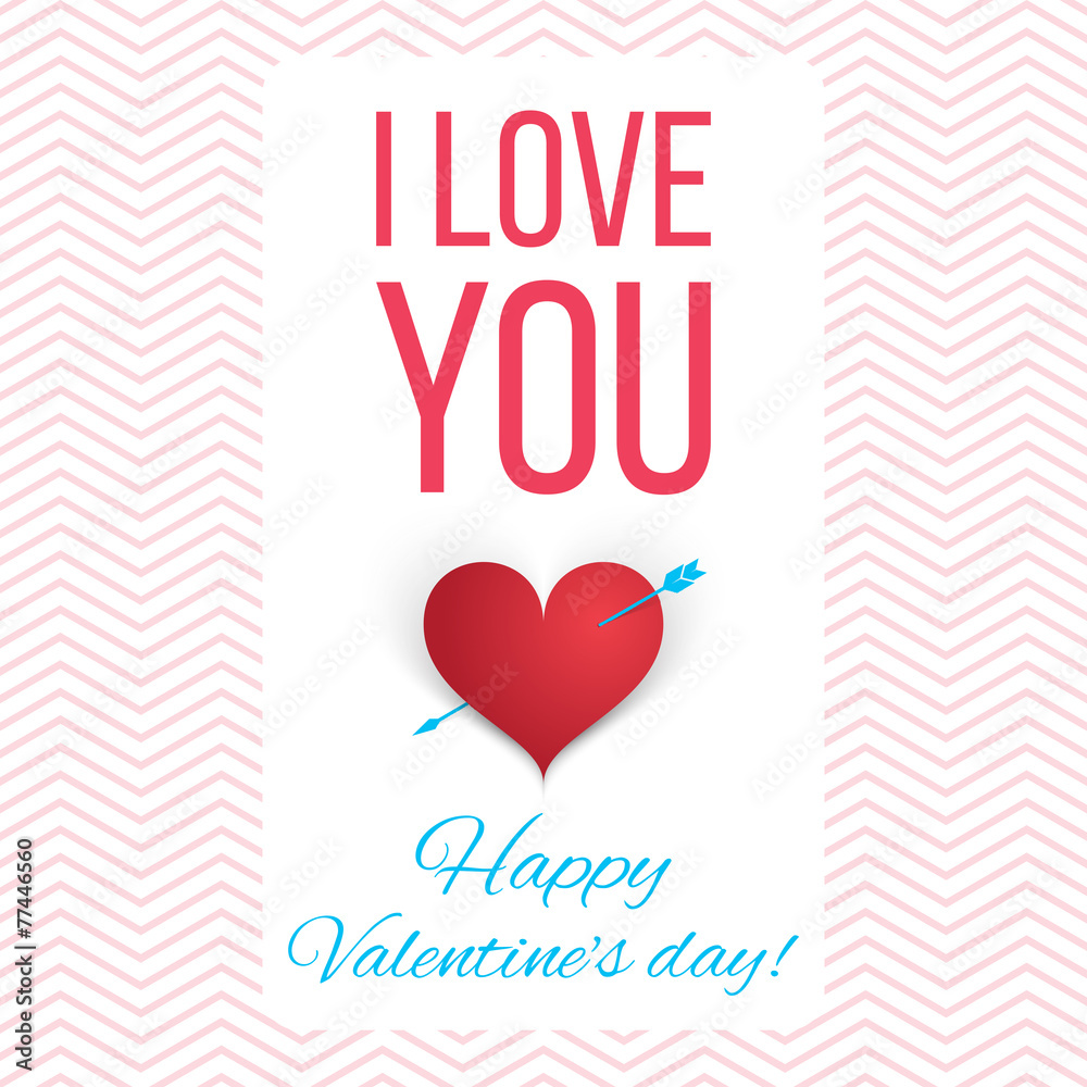 I love you, hearts, concept, happy Valentine's Day. Vector