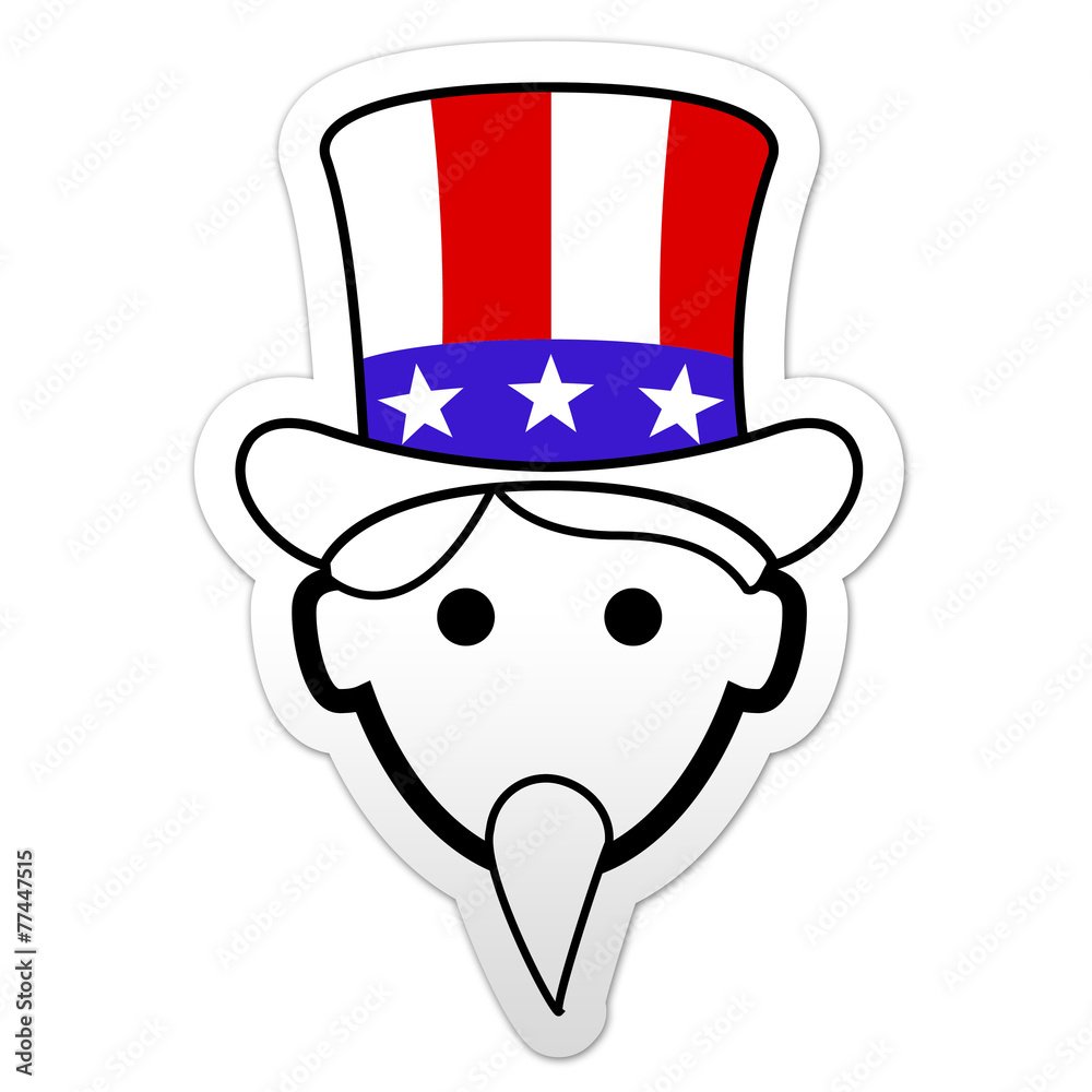 Pegatina simbolo Uncle Sam Pegatina simbolo Uncle Sam
