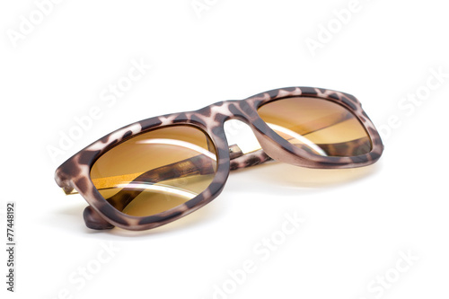 Sun glasses on a white background.