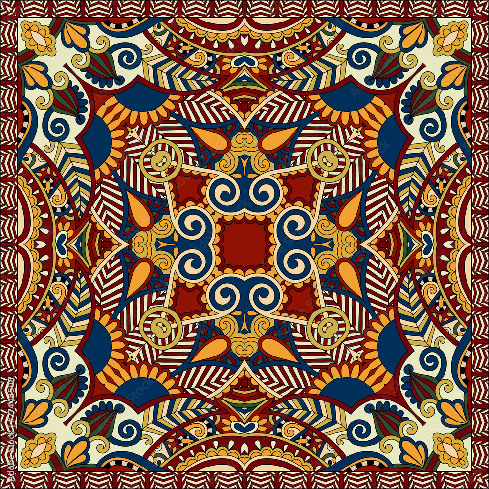 Traditional ornamental floral paisley bandanna Traditional ornamental floral paisley bandanna