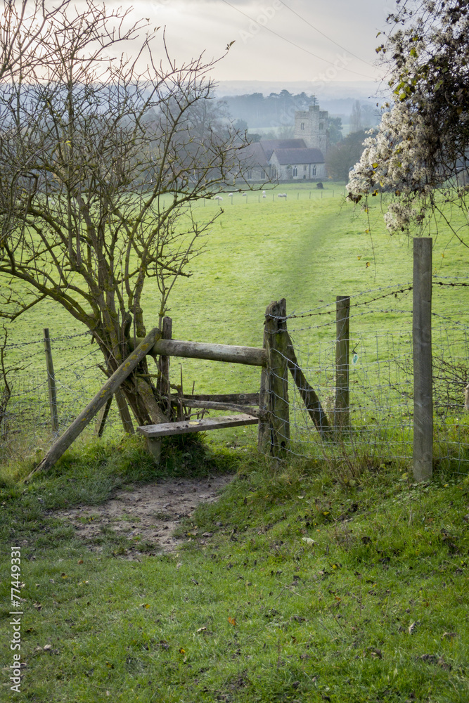 Fototapeta premium Footpath to the Church