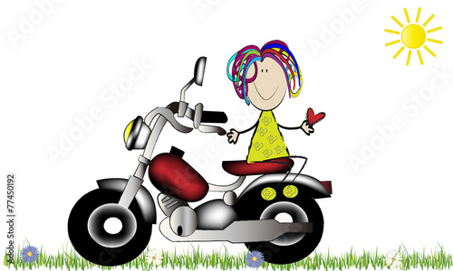 Niña en moto 2.