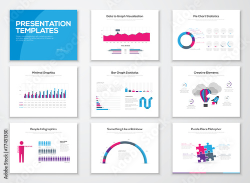 Infographic presentation templates and business vector brochures