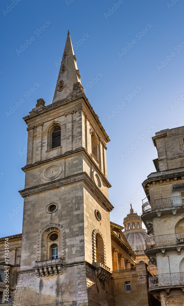 Fototapeta premium Saint Paul's Anglican Cathedral and Carmelite Church in Valletta