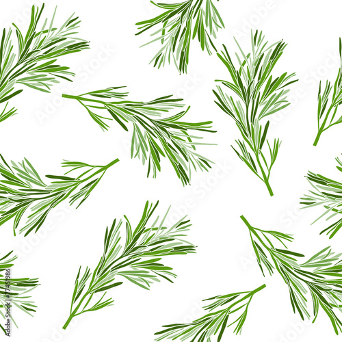 Floral background. Seamless pattern with rosemary.