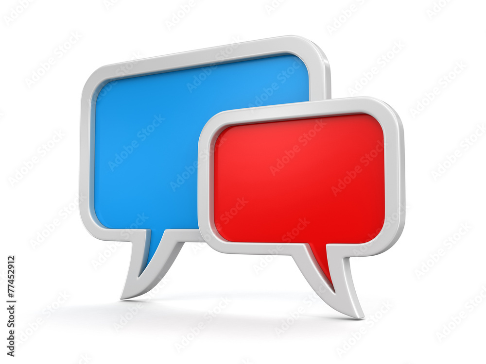 Naklejka premium speech bubbles (clipping path included)