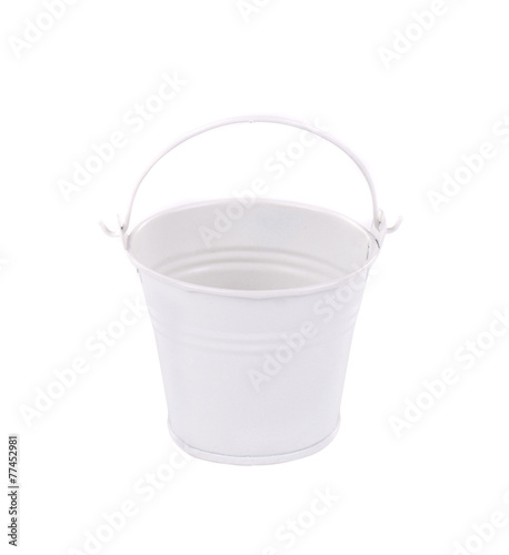 white metal bucket