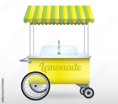 Lemonade stand cart vector illustration isolated