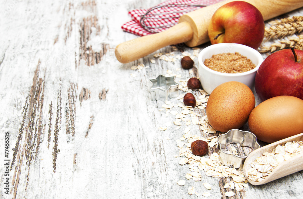 Fototapeta premium Baking ingredients