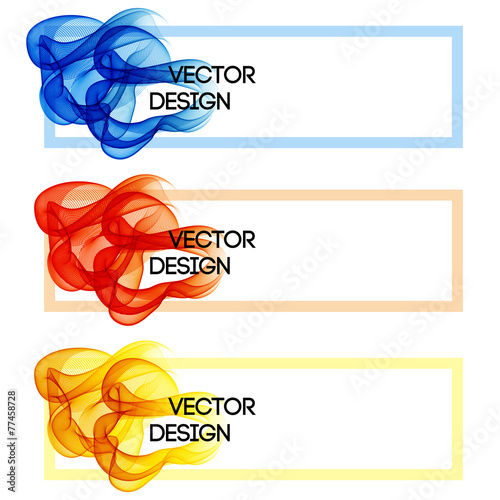 Abstract smoky waves  background. Template brochure design