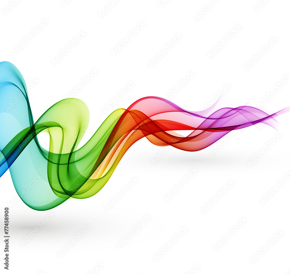 Naklejka premium Abstract smoky waves background. Template brochure design
