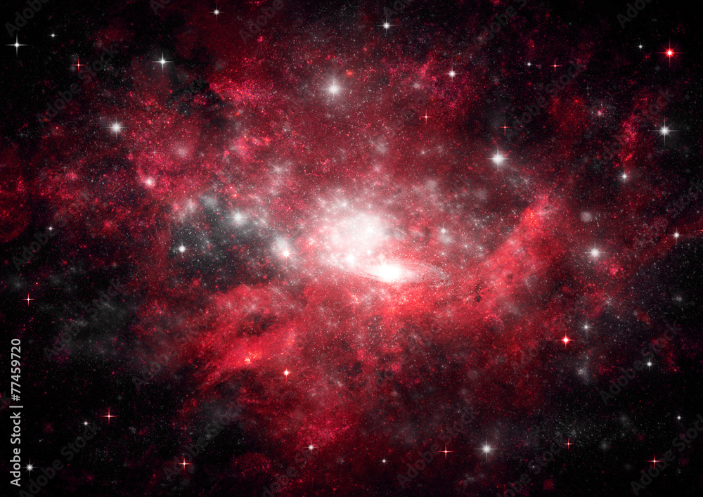 Fototapeta premium Stars of a planet and galaxy in a free space