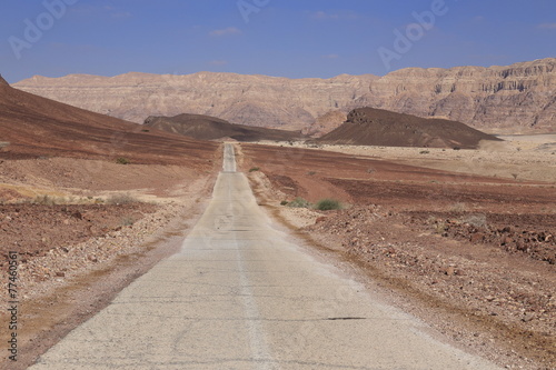 Road in the desert in Israel