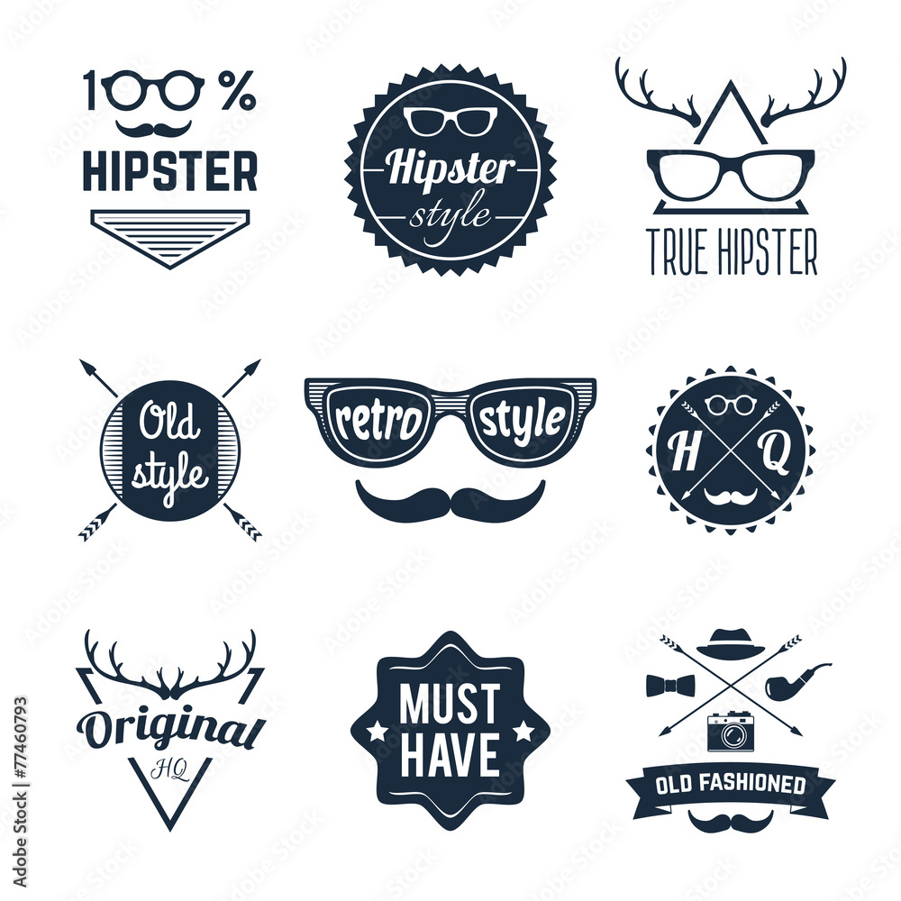 Fototapeta premium Hipster Label Set