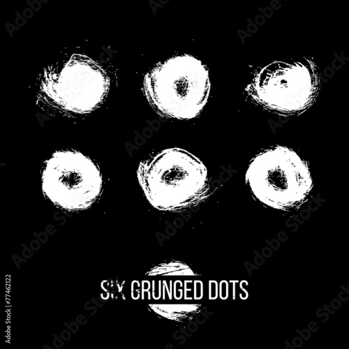 Set of Grunged Dots