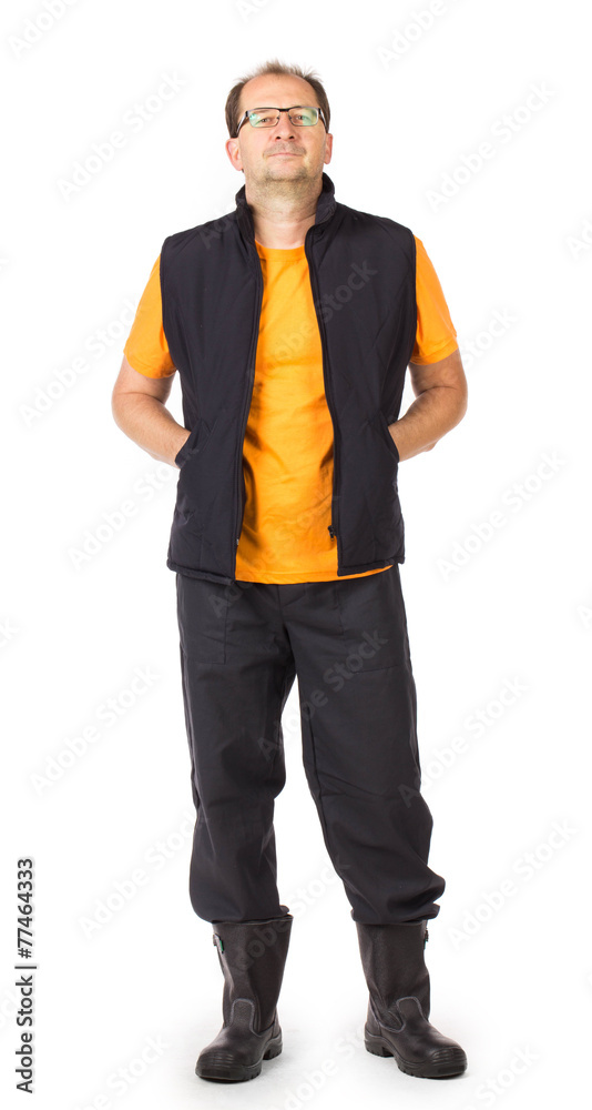 Worker in vest Worker in vest