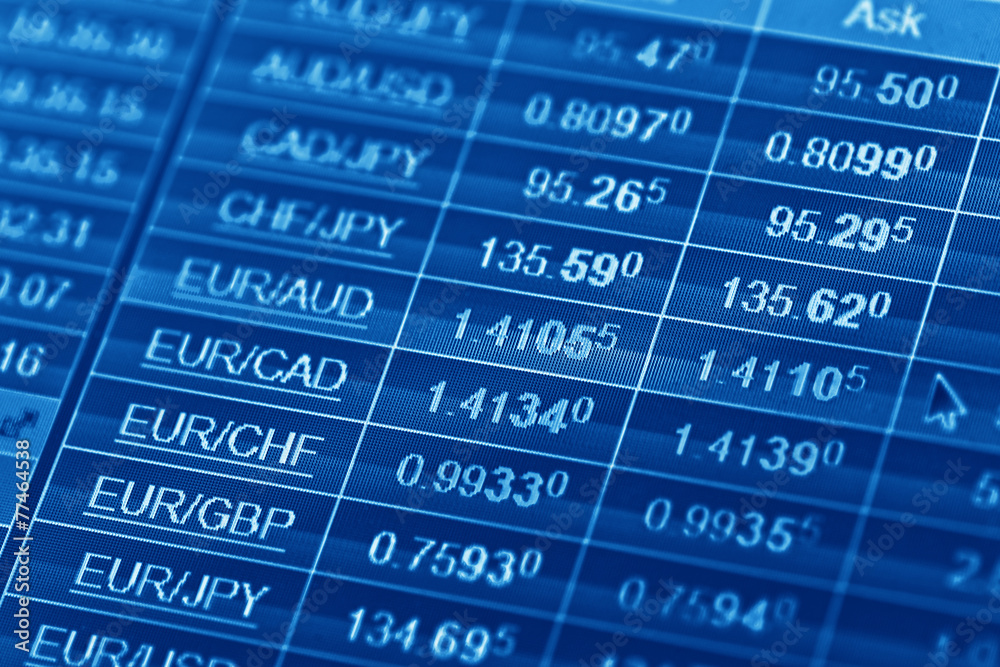 Financial data on a monitor. Finance data concept. Financial data on a monitor. Finance data concept.