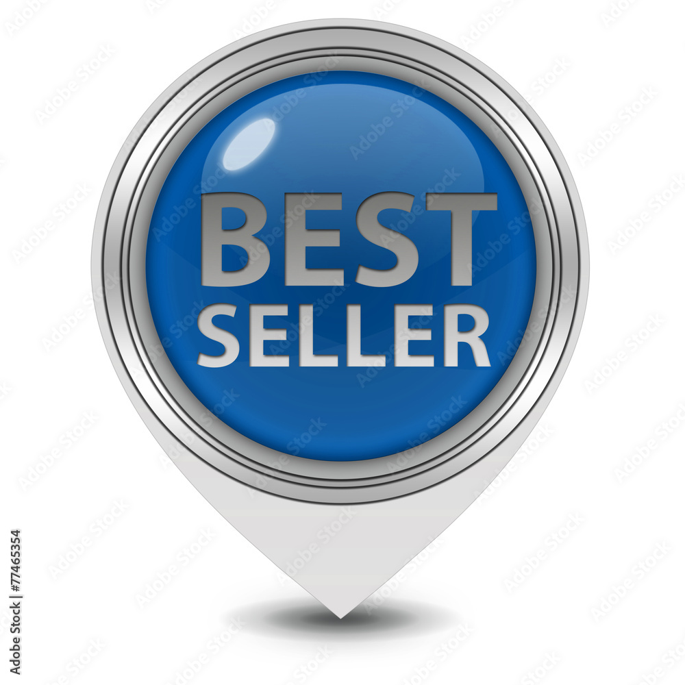 Best seller pointer icon on white background Best seller pointer icon on white background