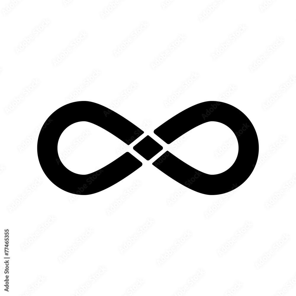 The infinity icon. Infinity symbol. Flat The infinity icon. Infinity symbol. Flat