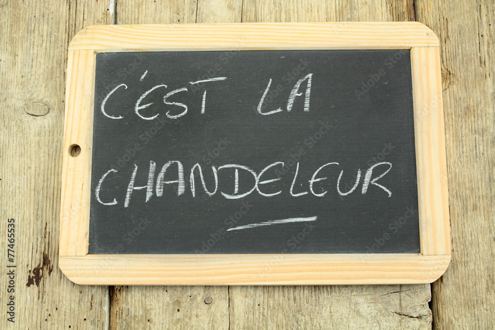 Fototapeta premium ardoise c'est la chandeleur