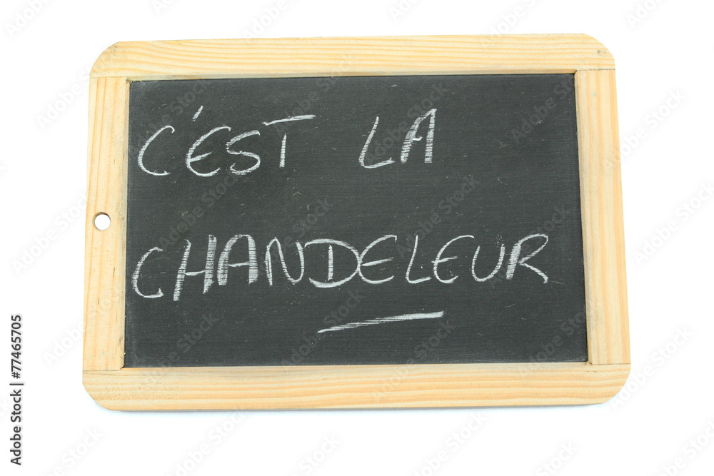 ardoise c'est la chandeleur