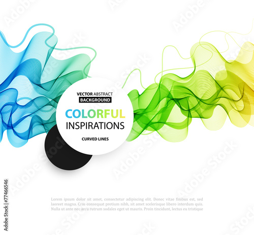 Abstract smoky waves  background. Template brochure design