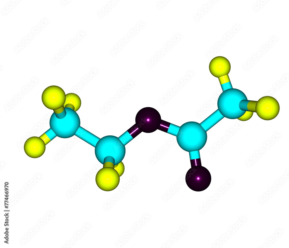 Fototapeta premium Ethyl acetate molecule isolated on white