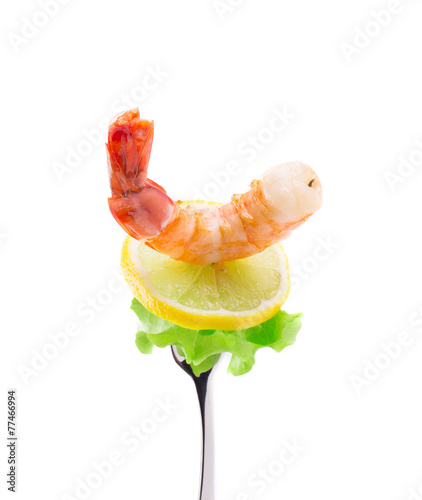 Grilled shrimp on a stick