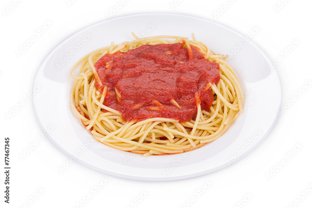 Pasta with tomato sauce