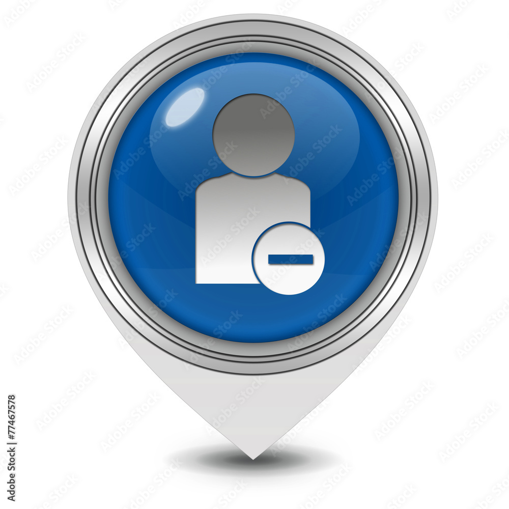 Dislike pointer icon on white background Dislike pointer icon on white background