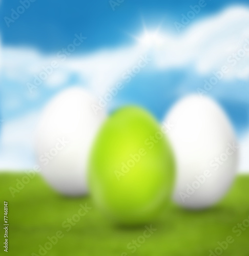 Easter sunny sky illustration