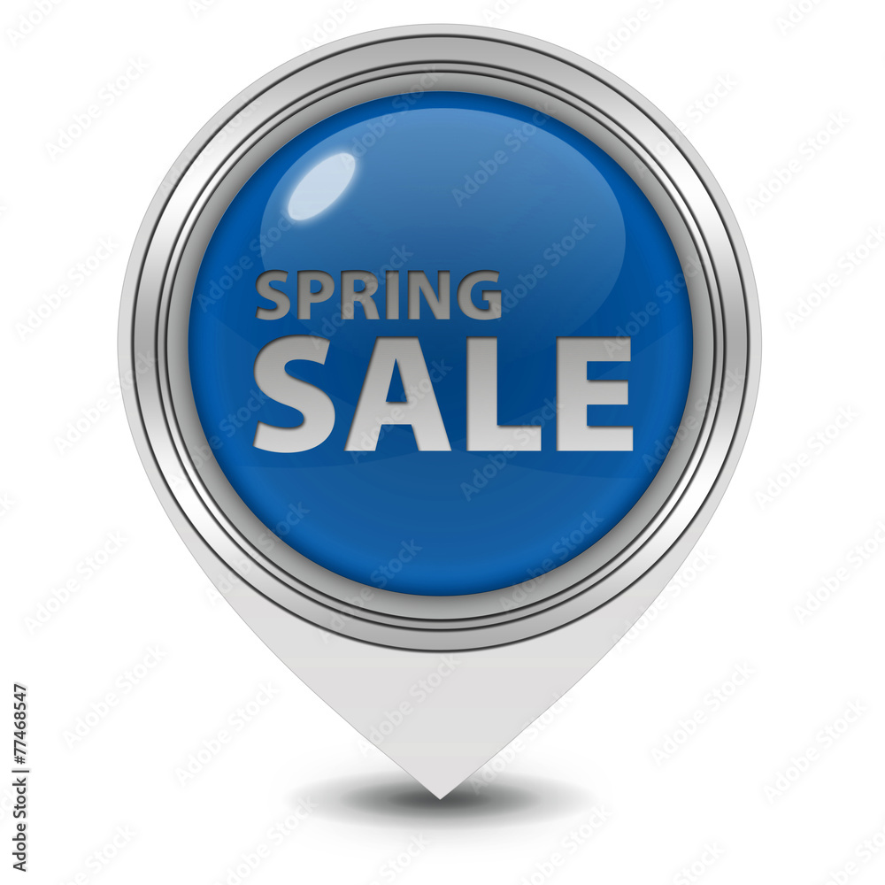 Spring sale pointer icon on white background Spring sale pointer icon on white background