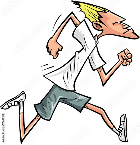 Cartoon runner speeding along