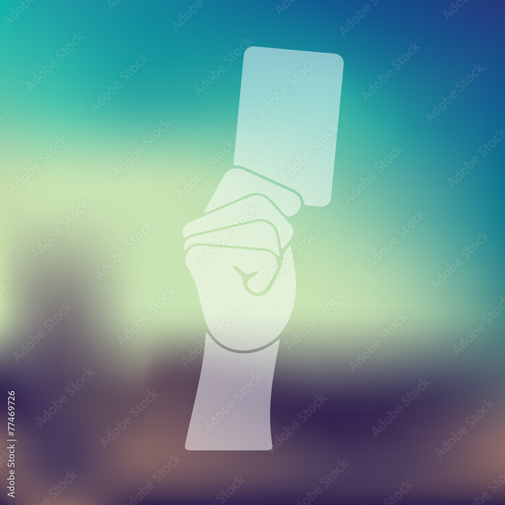 card icon on blurred background