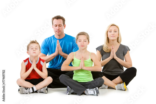 Family: Family Meditating Together © seanlockephotography