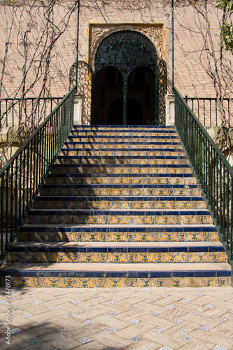 Staircase with ceramic tiles in Seville